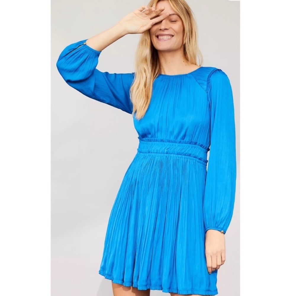 Anthropologie Blue Mini Dress